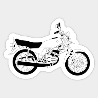 Yamaha RX 135 Black Outline Sticker